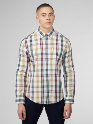 Ben Sherman Signature Heritage Check Shirts White | 6529310-HW