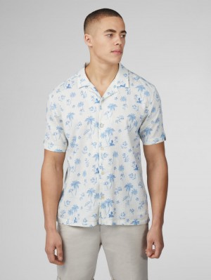 Ben Sherman Signature Resort Shirts White | 7312864-AF