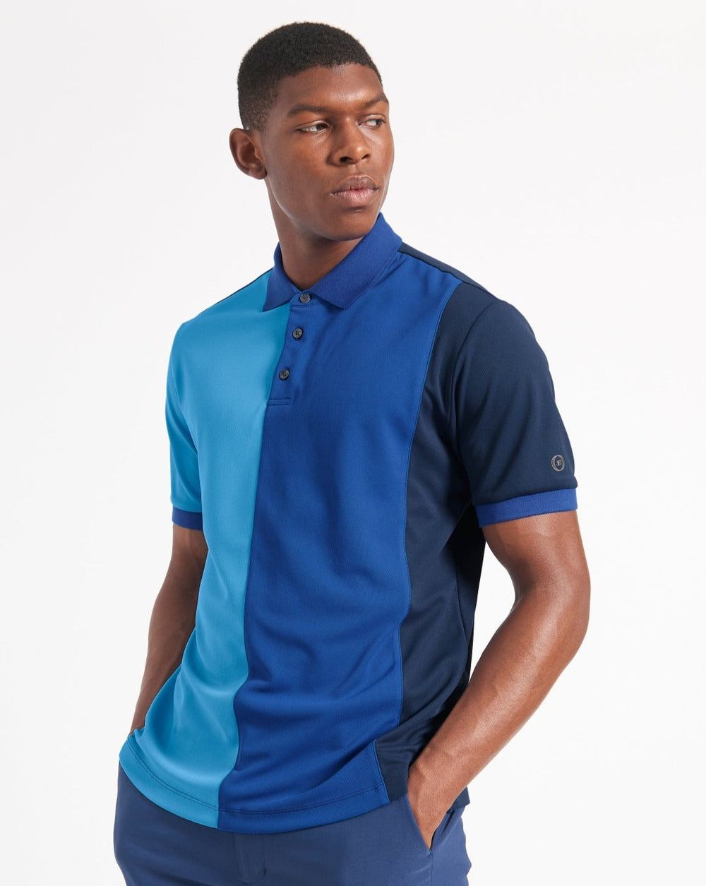 Ben Sherman 360 Motion Stretch Colorblock Polo Shirts Blue / Royal | 1395867-IH