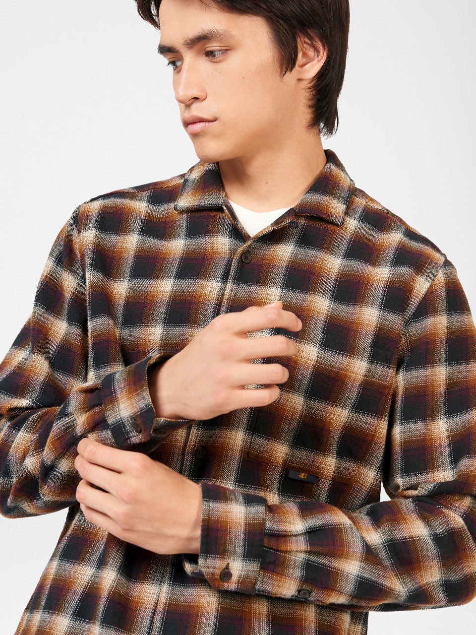 Ben Sherman B by Ben Sherman Ombre Check Shirts Brown | 8479653-AS