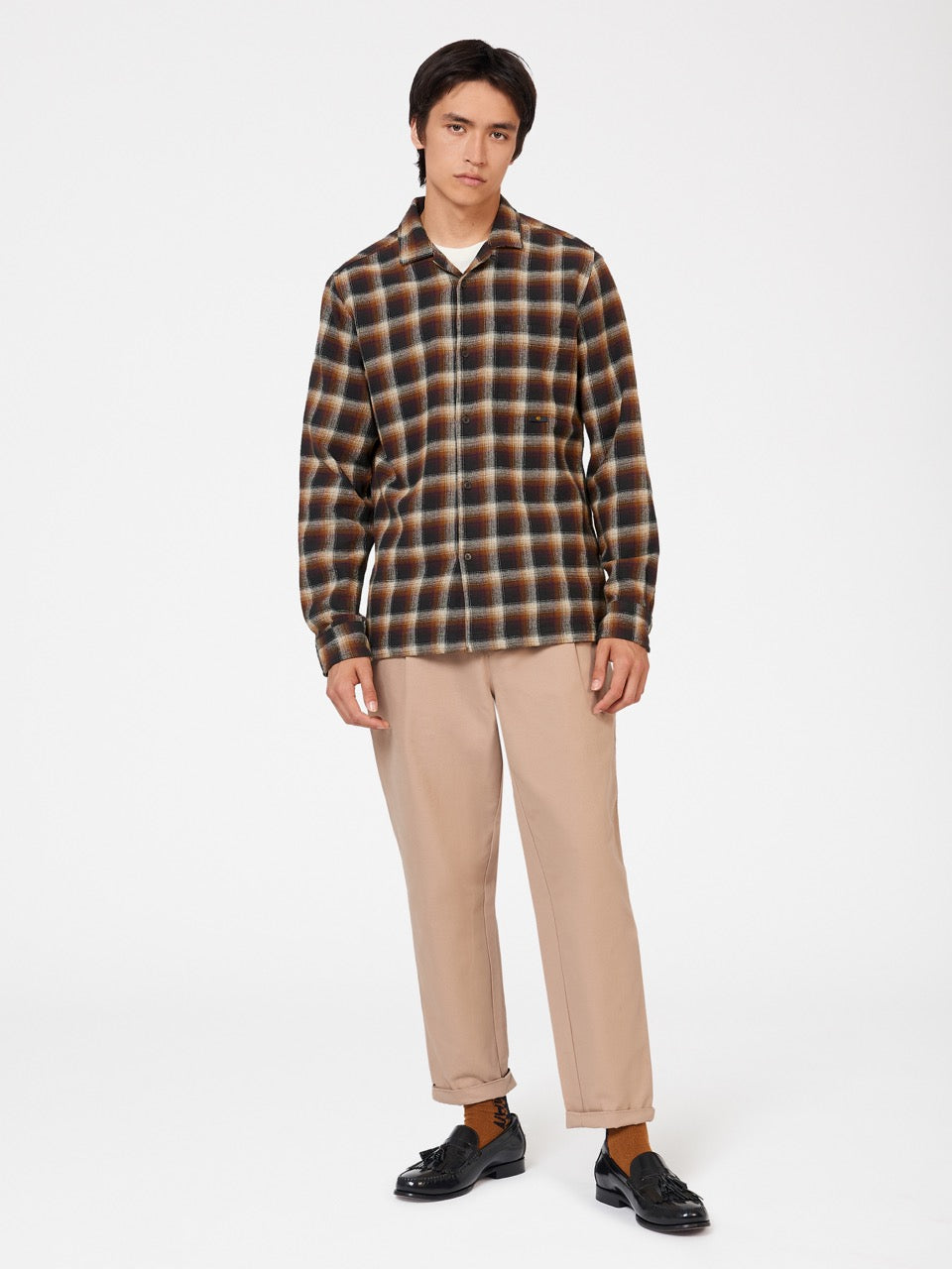 Ben Sherman B by Ben Sherman Ombre Check Shirts Brown | 8479653-AS