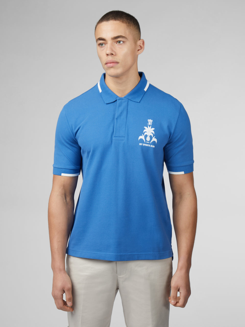 Ben Sherman B by Ben Sherman Sports Club Embroidered Polo Shirts Blue | 3627054-VS