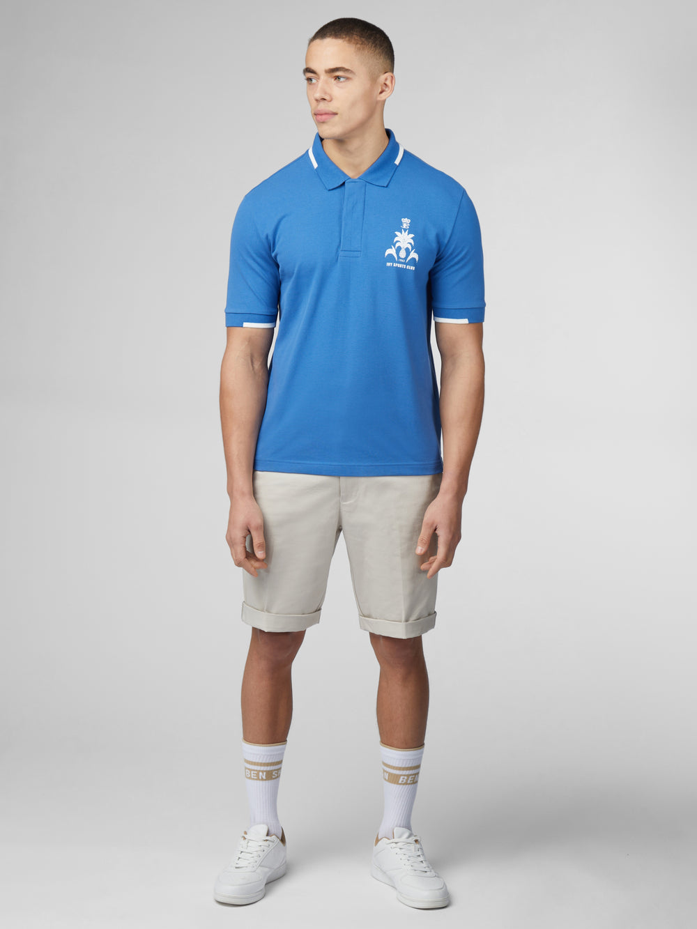 Ben Sherman B by Ben Sherman Sports Club Embroidered Polo Shirts Blue | 3627054-VS