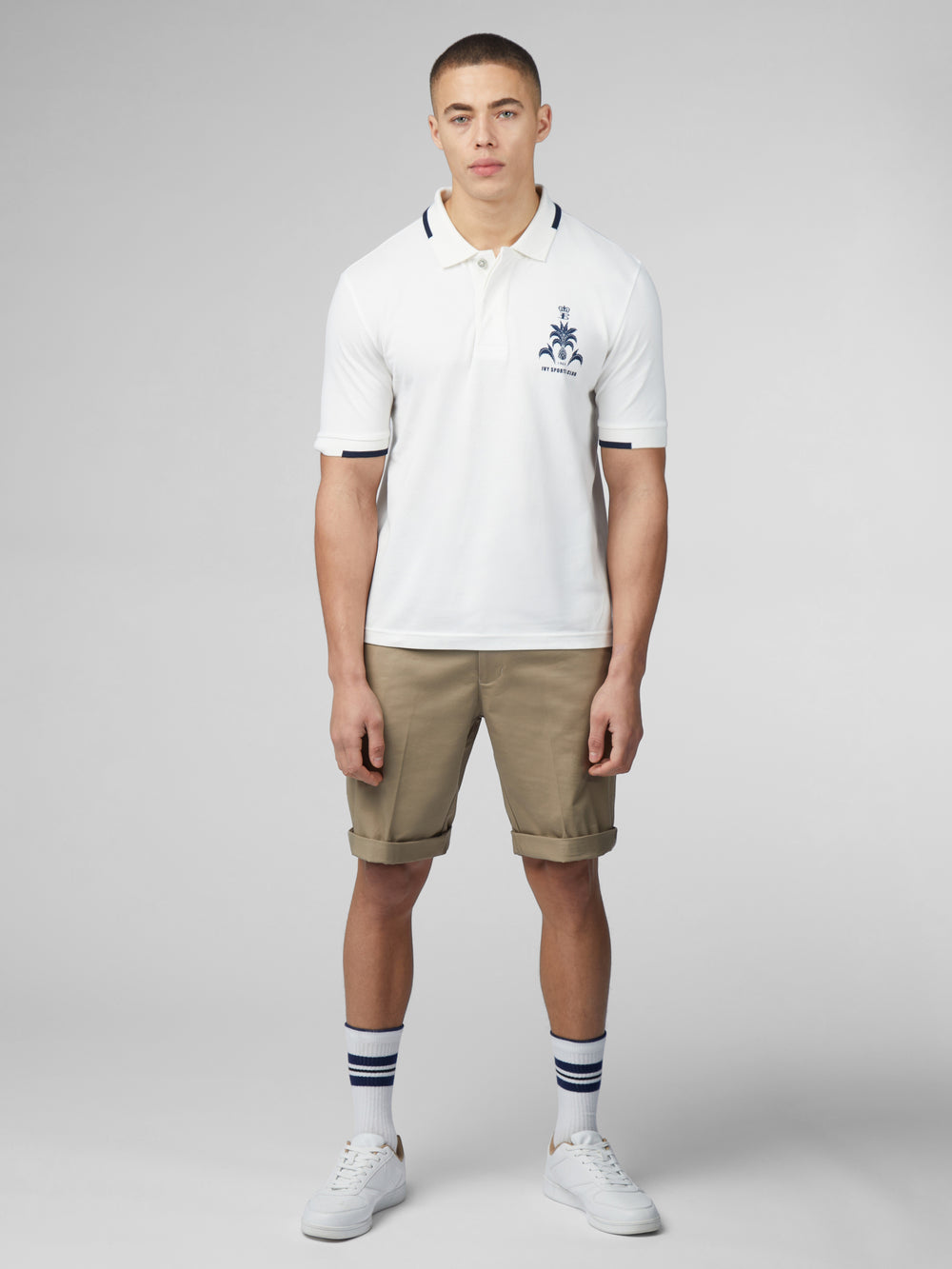 Ben Sherman B by Ben Sherman Sports Club Embroidered Polo Shirts White | 4596207-GK