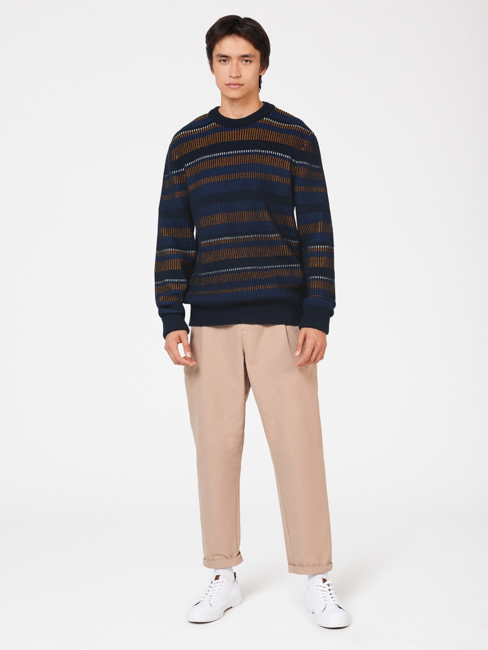 Ben Sherman B by Ben Sherman Stripe Knitwear Navy | 1038247-OY