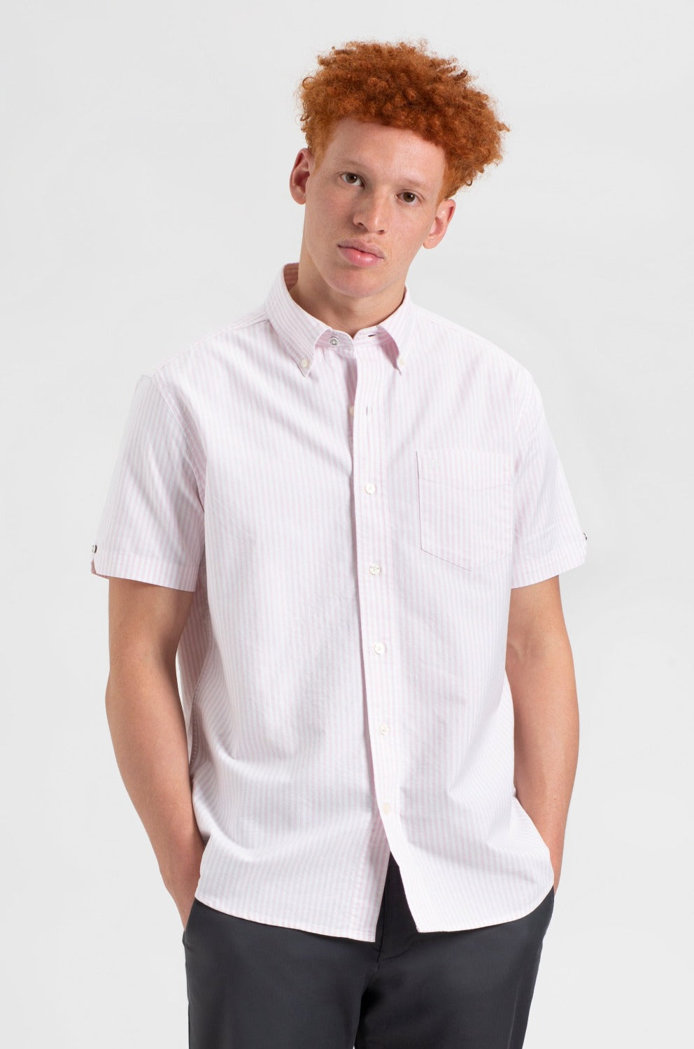 Ben Sherman Brighton Oxford Shirts Pink Stripes | 5840167-WK
