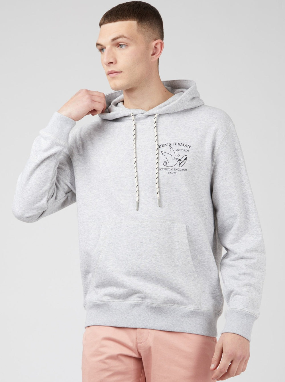 Ben Sherman Brighton Records Graphic Sweatshirts Grey | 5049283-ZH