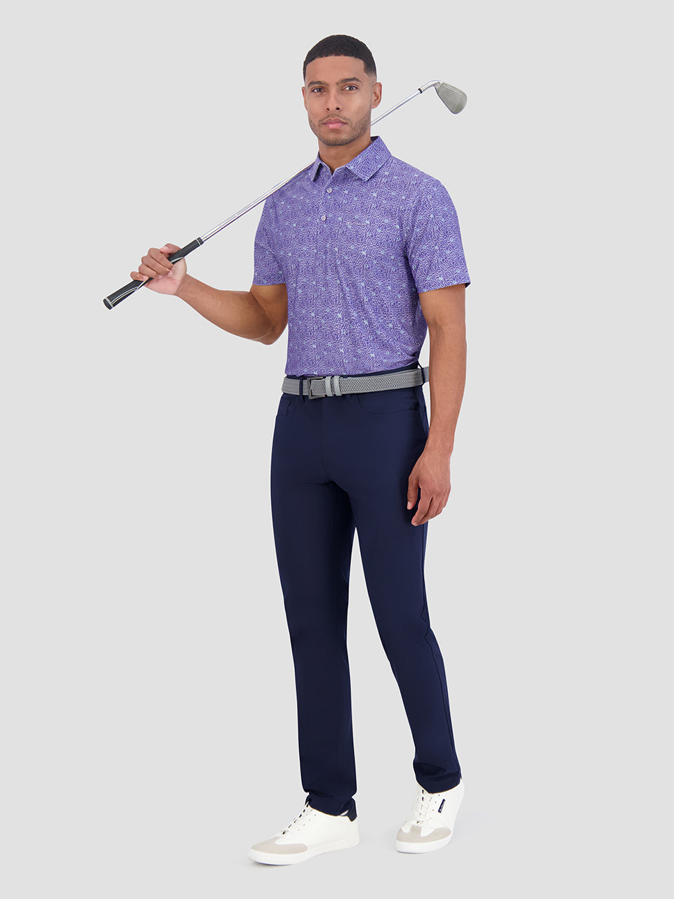 Ben Sherman Broken Record Tech Jersey Sports Fit Polo Shirts Purple | 0148592-AW