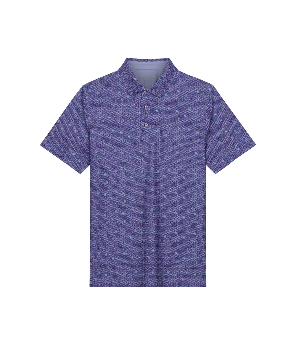Ben Sherman Broken Record Tech Jersey Sports Fit Polo Shirts Purple | 0148592-AW