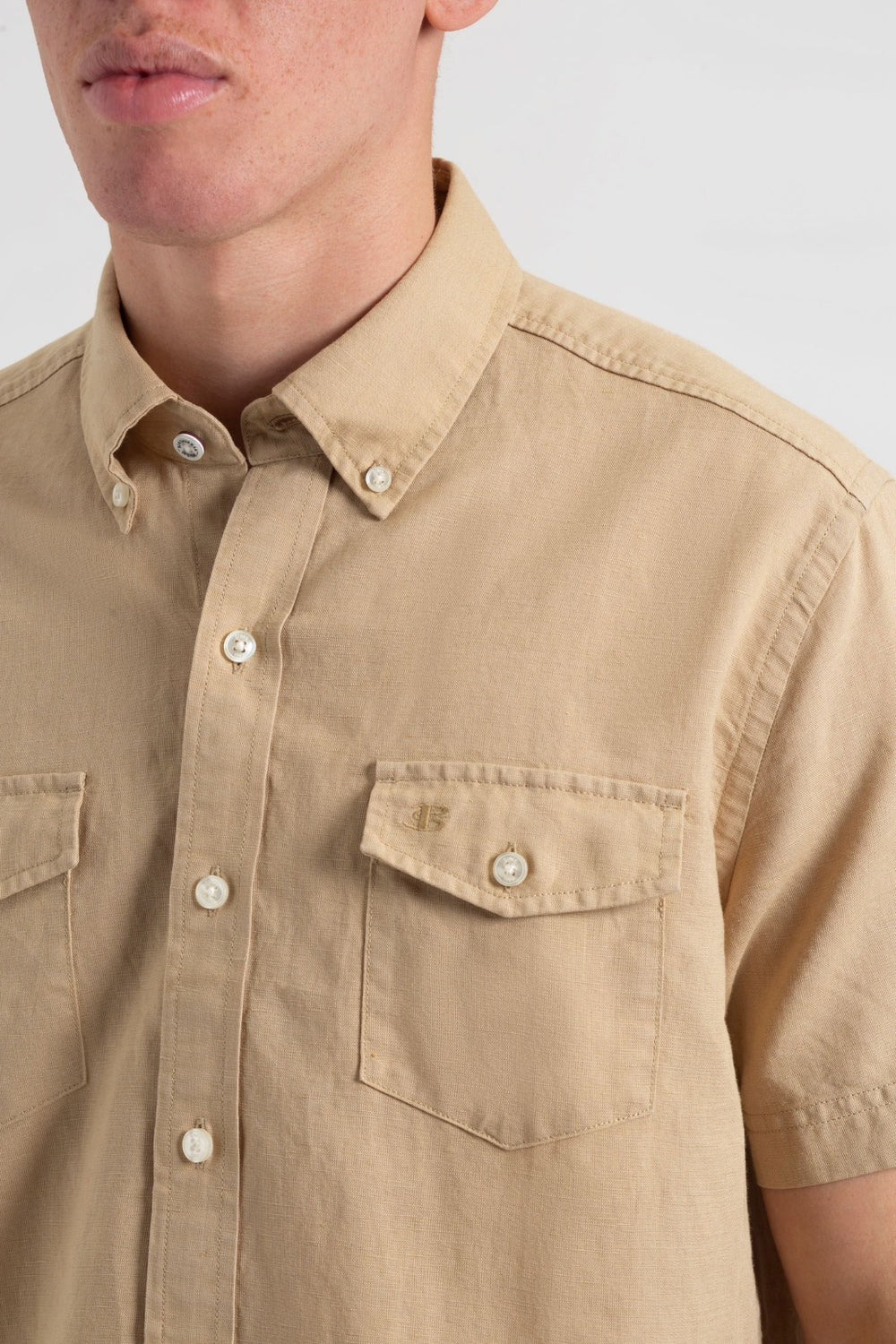 Ben Sherman Garment Dye Linen Shirts Brown | 5193806-WA