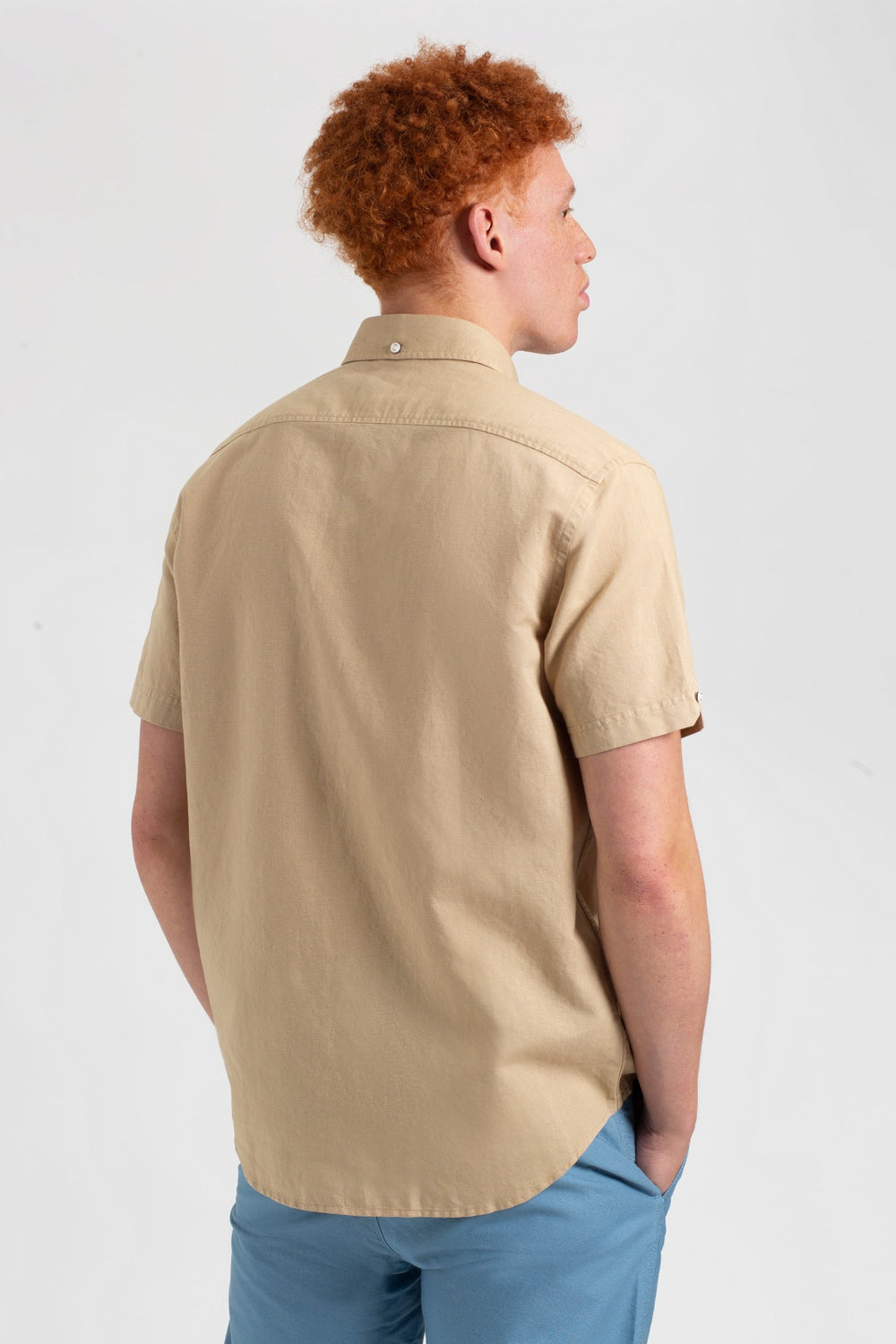 Ben Sherman Garment Dye Linen Shirts Brown | 5193806-WA