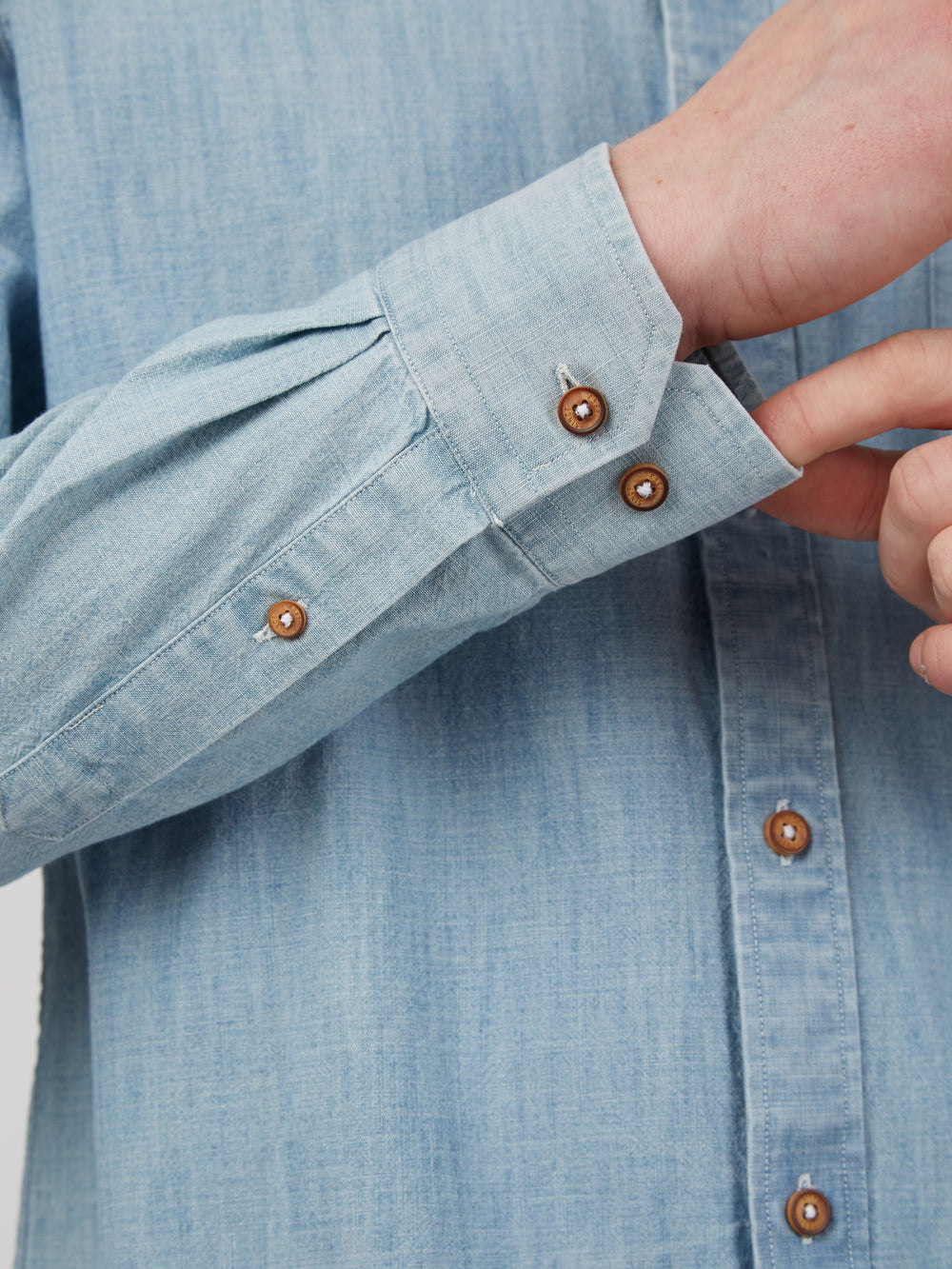 Ben Sherman Long-Sleeve Chambray Shirts Blue / Navy | 3605817-JX