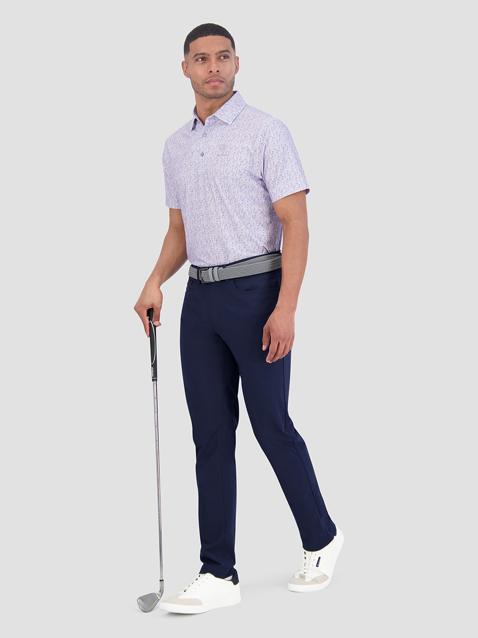 Ben Sherman Mini Guitar Tech Jersey Sports Fit Polo Shirts Purple | 4935078-SL