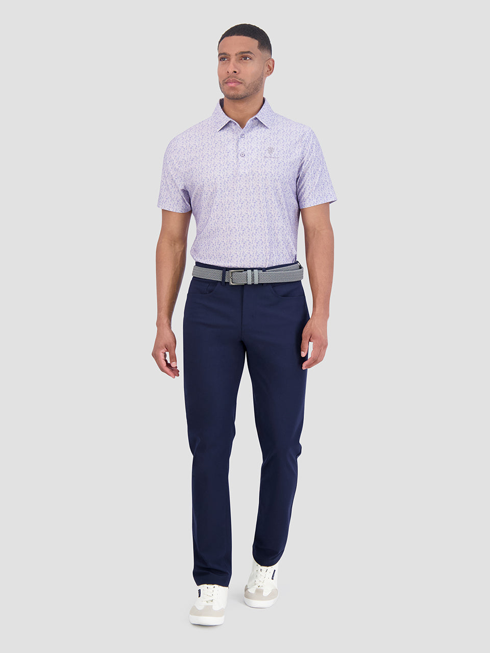 Ben Sherman Mini Guitar Tech Jersey Sports Fit Polo Shirts Purple | 4935078-SL
