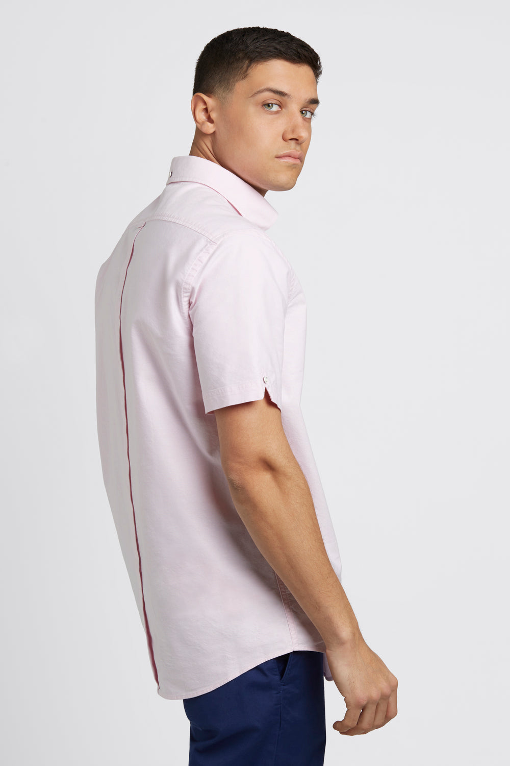 Ben Sherman Short Sleeve Brighton Oxford Organic Shirts Pink | 1835764-WN