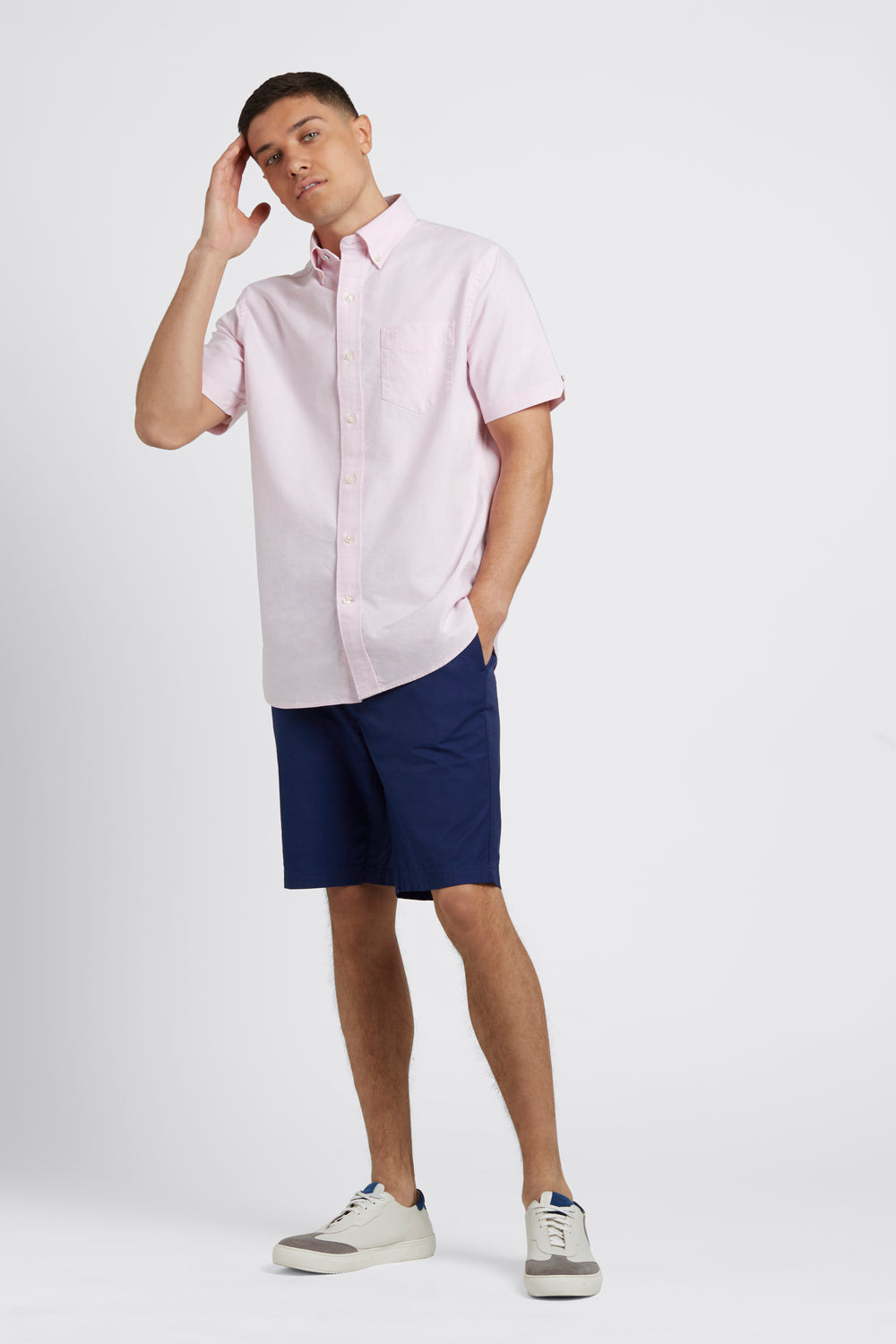 Ben Sherman Short Sleeve Brighton Oxford Organic Shirts Pink | 1835764-WN