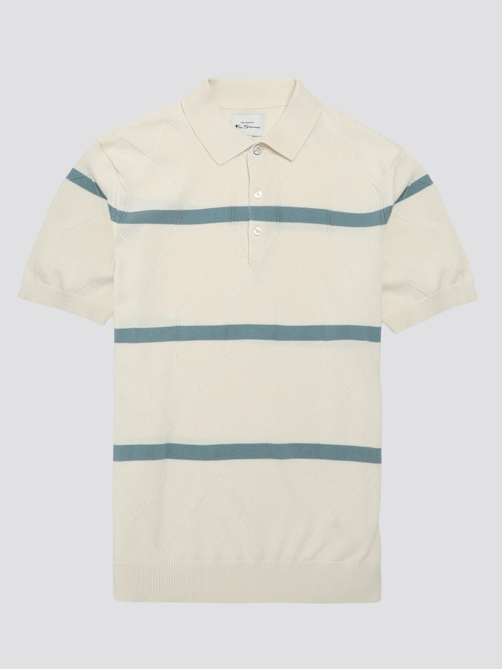 Ben Sherman Signature Argyle Stripe Polo Knitwear White | 2054897-TK