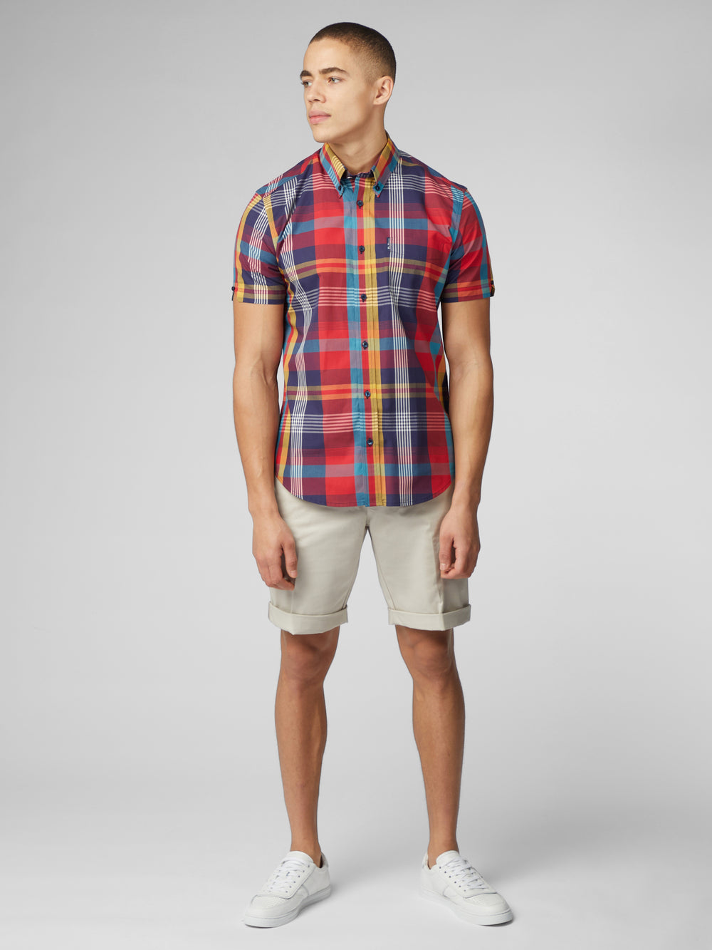 Ben Sherman Signature Large Madras Check Shirts Red | 4625183-SP