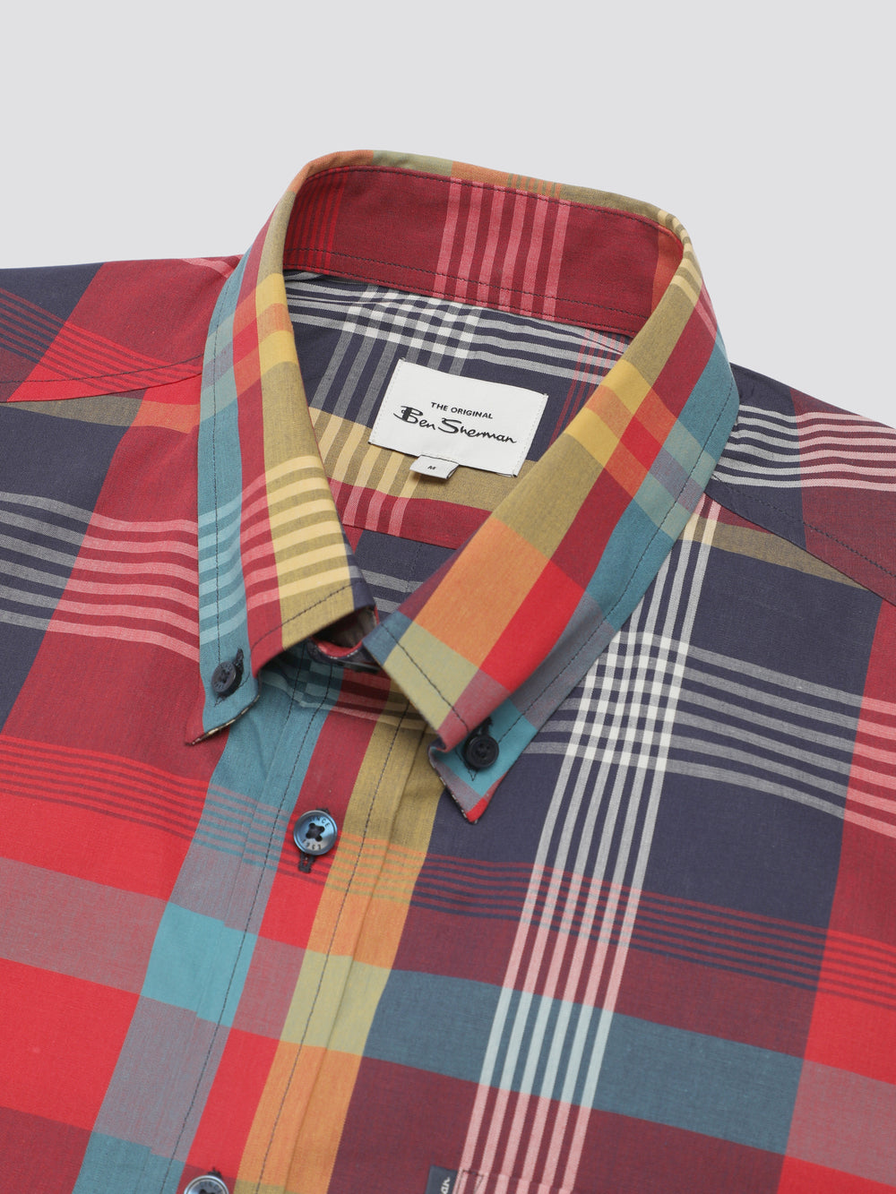 Ben Sherman Signature Large Madras Check Shirts Red | 4625183-SP