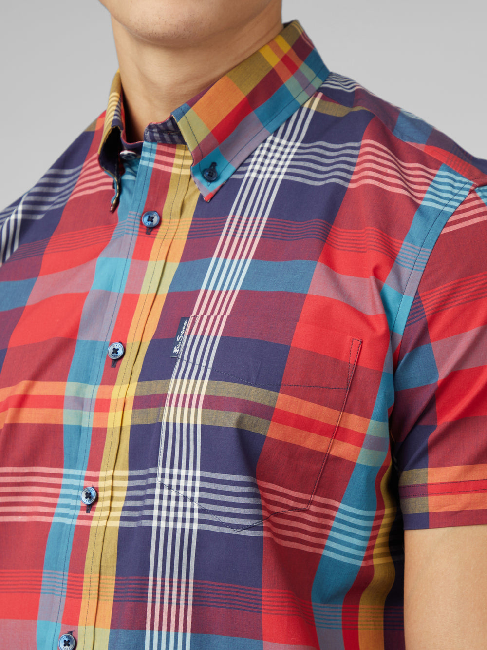 Ben Sherman Signature Large Madras Check Shirts Red | 4625183-SP