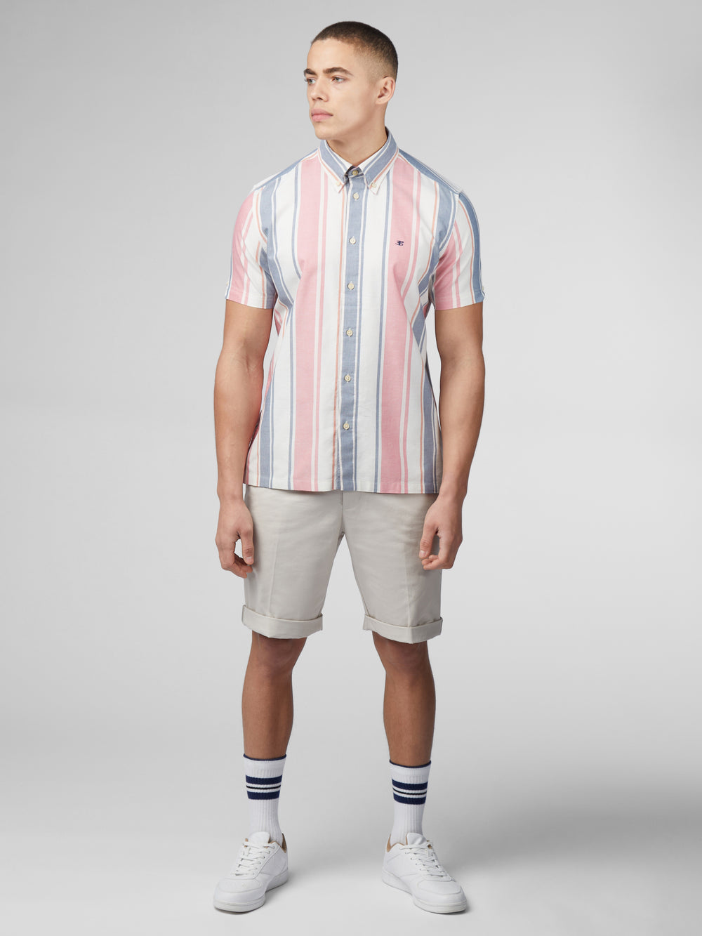 Ben Sherman Signature Multicolor Stripe Shirts Dark Pink | 5039628-VX