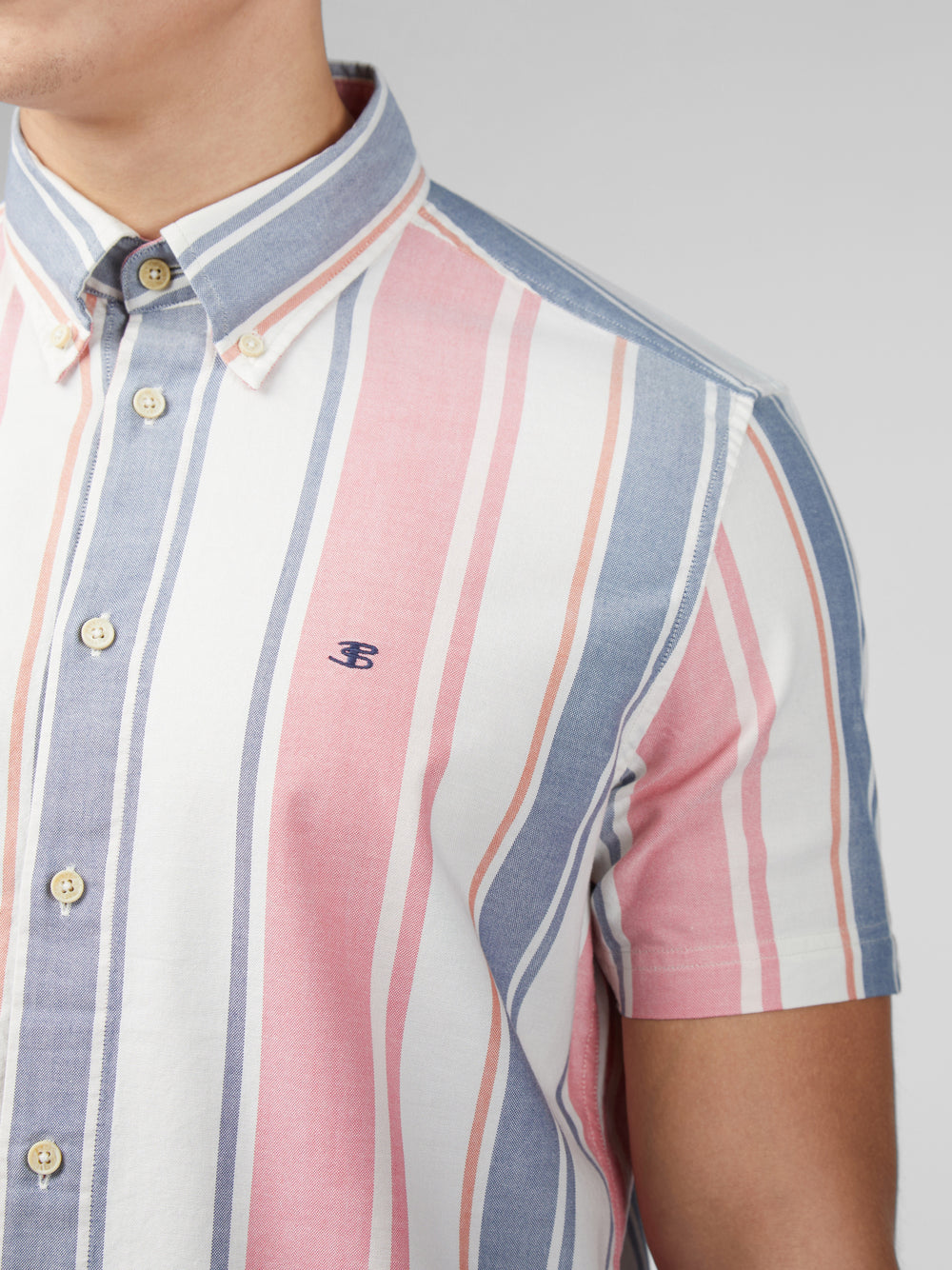 Ben Sherman Signature Multicolor Stripe Shirts Dark Pink | 5039628-VX