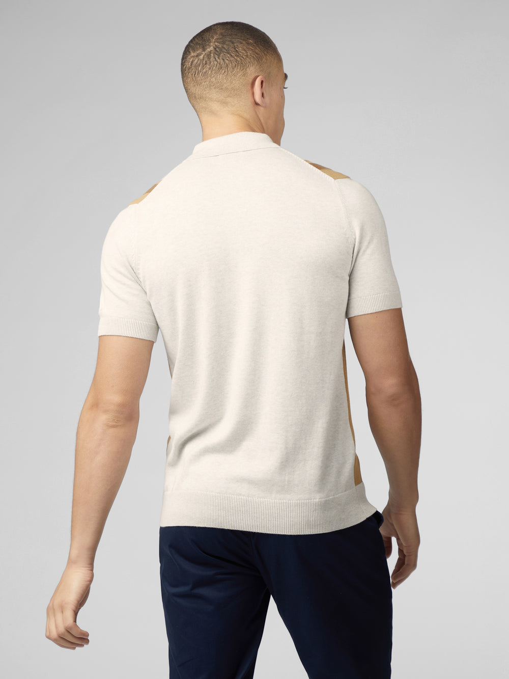 Ben Sherman Signature Vertical Stripe Polo Knitwear White | 1982546-NF