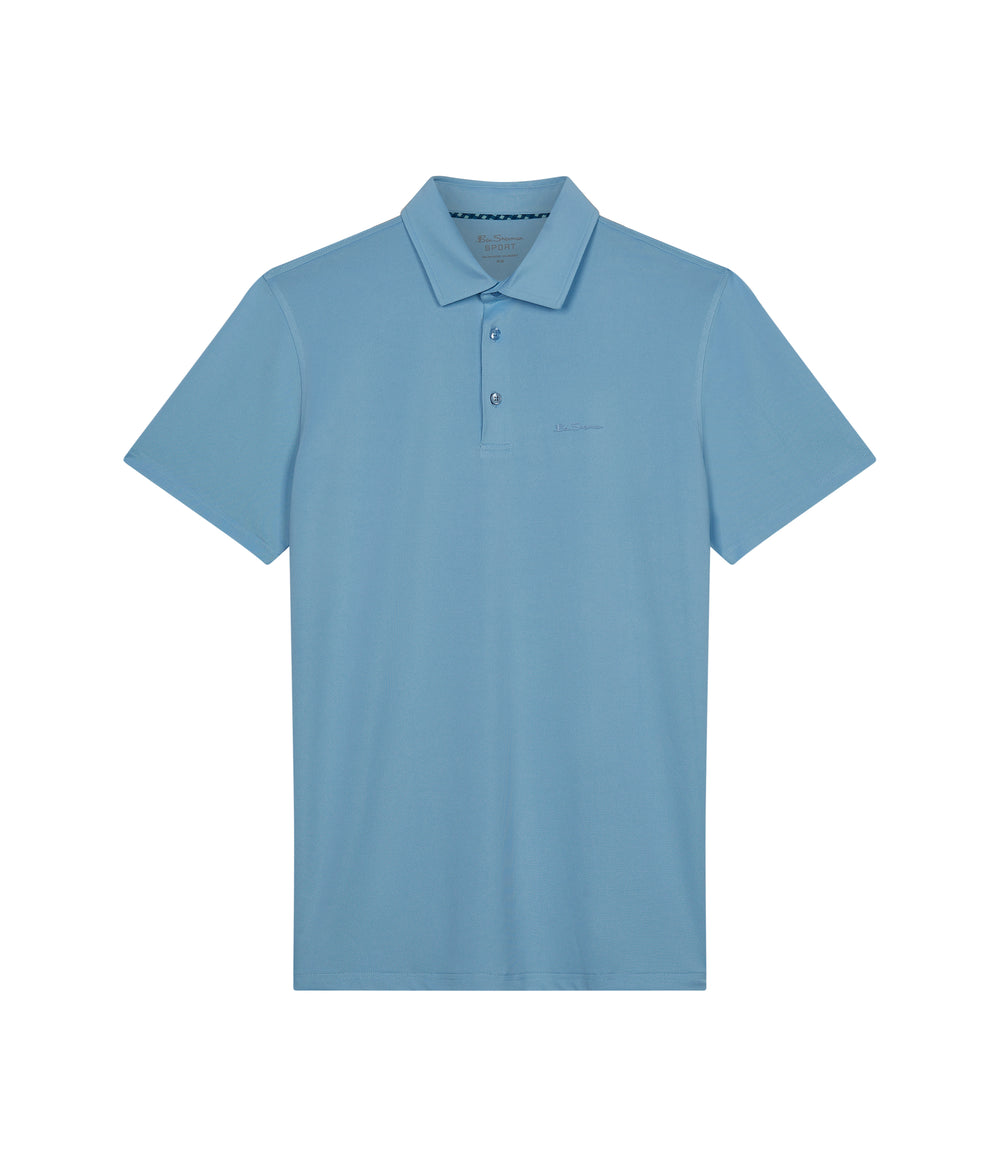 Ben Sherman Solid Air Pique Sports Fit Polo Shirts Blue | 1482053-HY