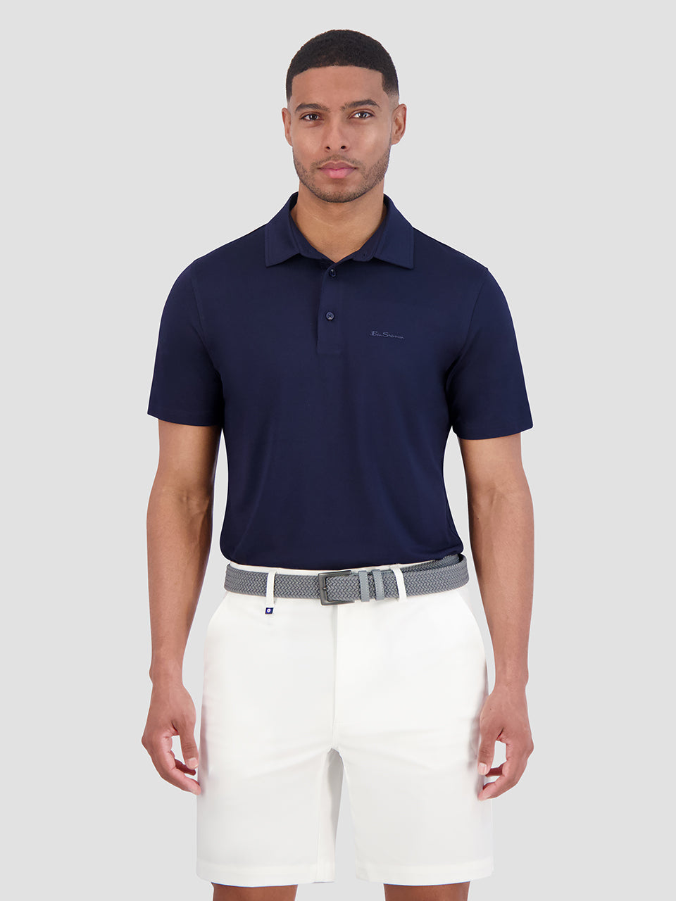 Ben Sherman Solid Air Pique Sports Fit Polo Shirts Navy | 2956703-ZF