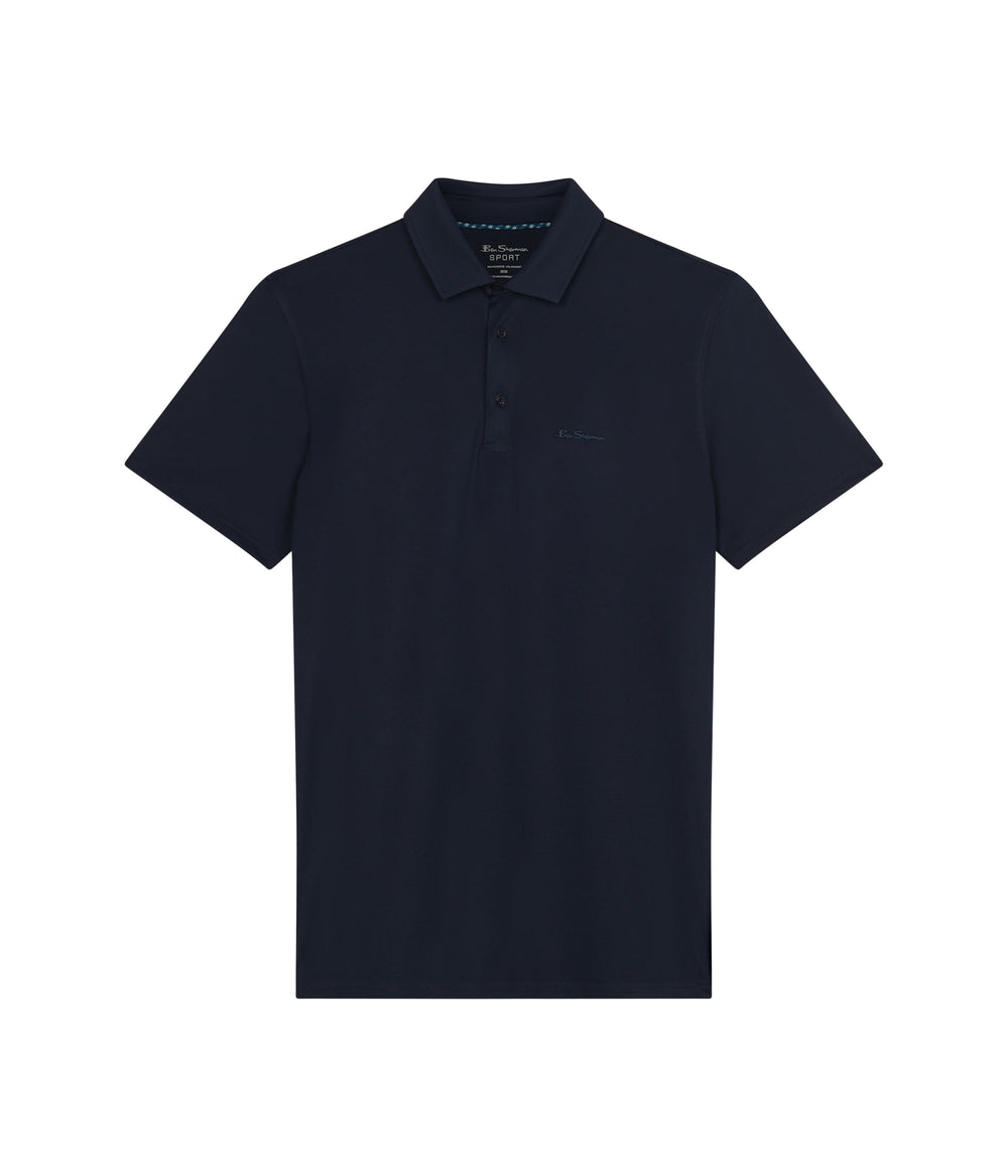 Ben Sherman Solid Air Pique Sports Fit Polo Shirts Navy | 2956703-ZF