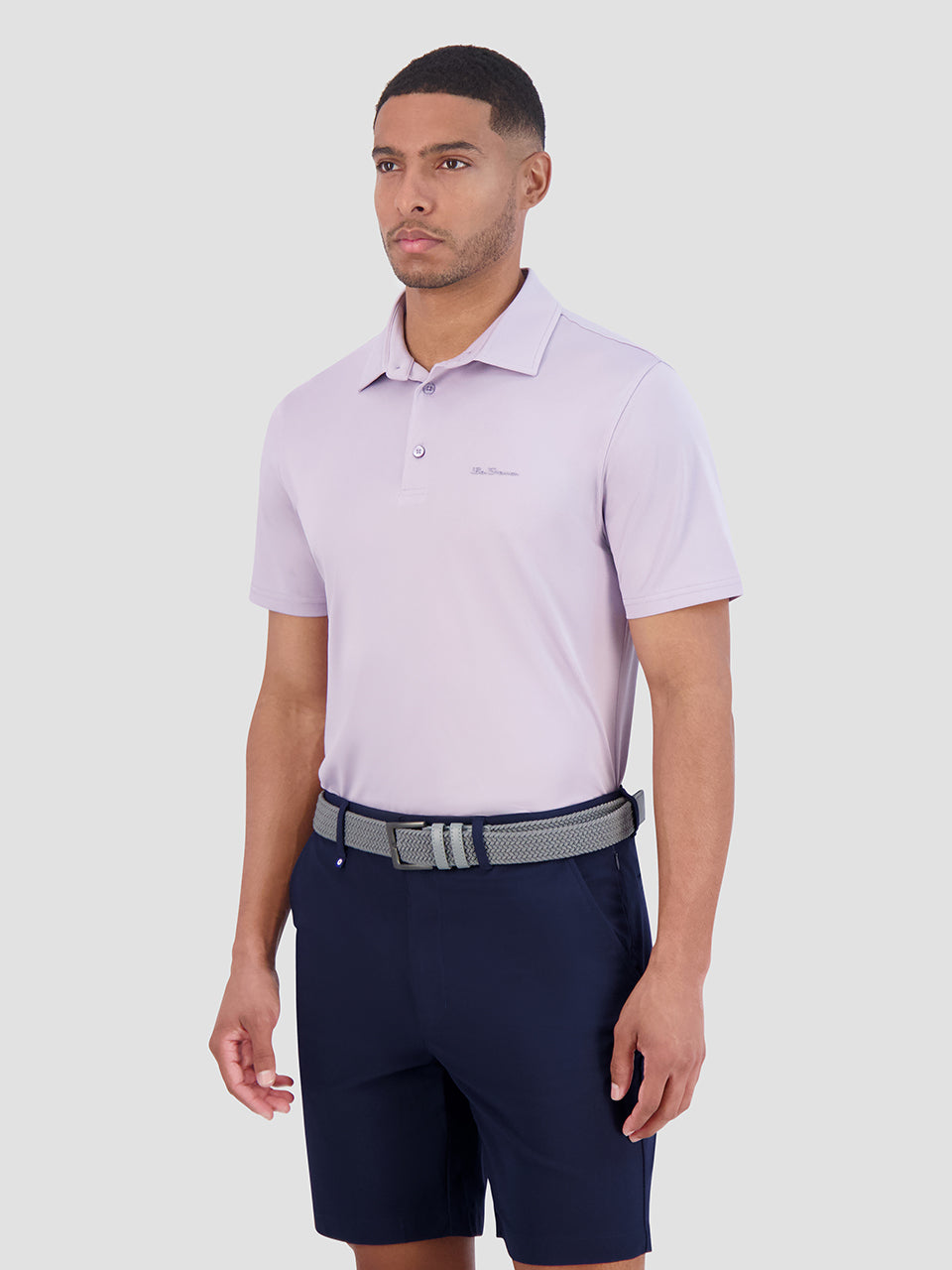Ben Sherman Solid Air Pique Sports Fit Polo Shirts Purple | 0924173-YS