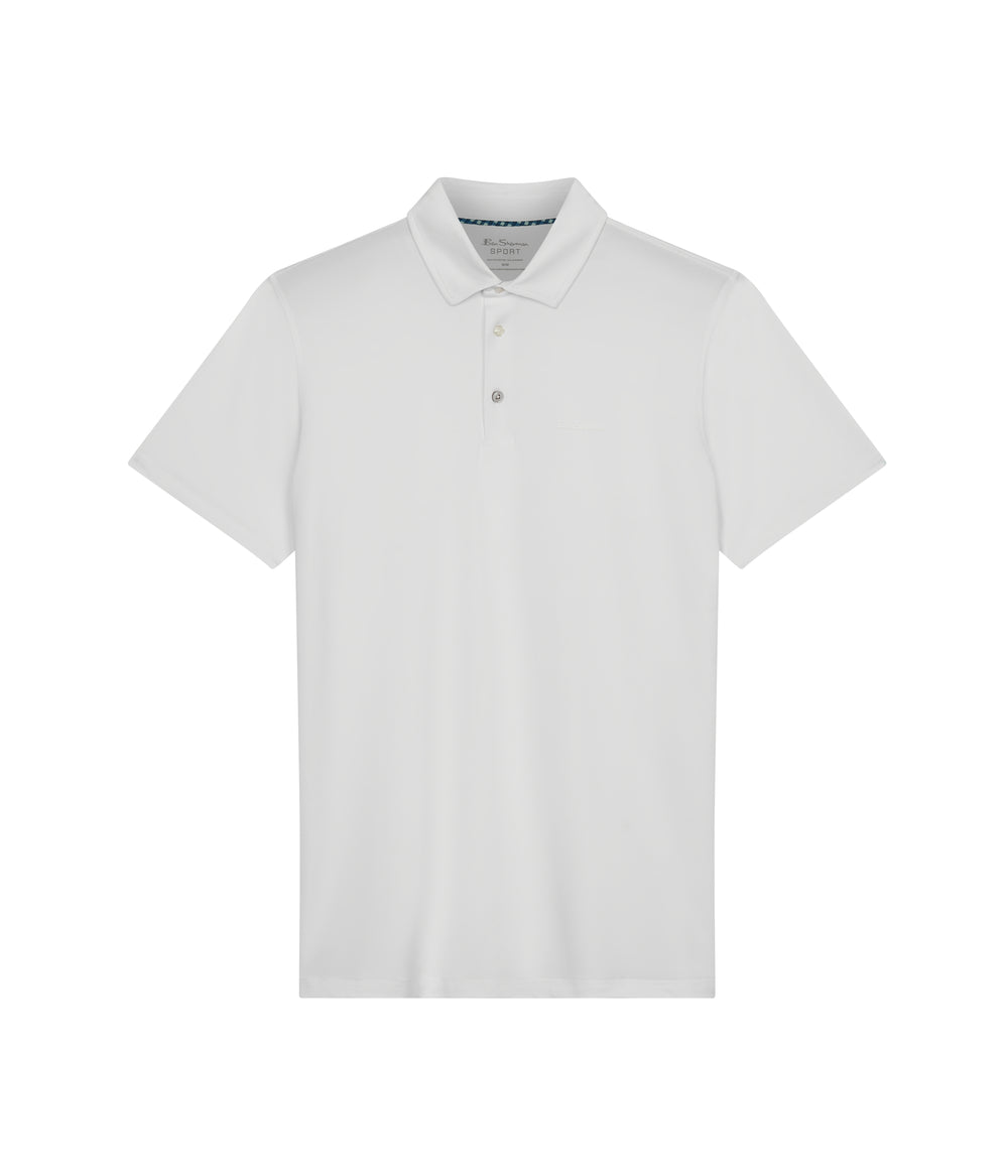 Ben Sherman Solid Air Pique Sports Fit Polo Shirts White | 2903875-TC