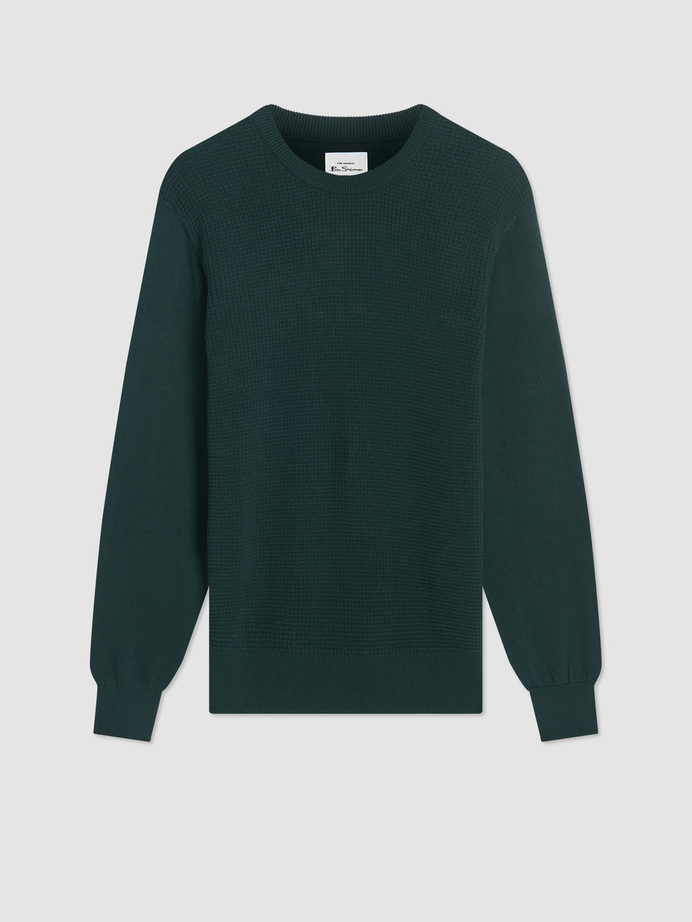 Ben Sherman Textured Crewneck Knitwear Dark Green | 2690587-BR